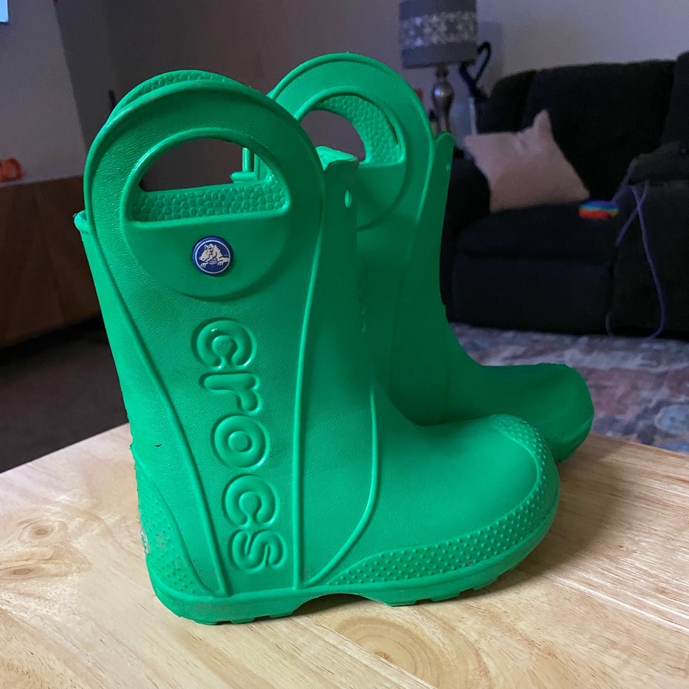 Green Croc Boots